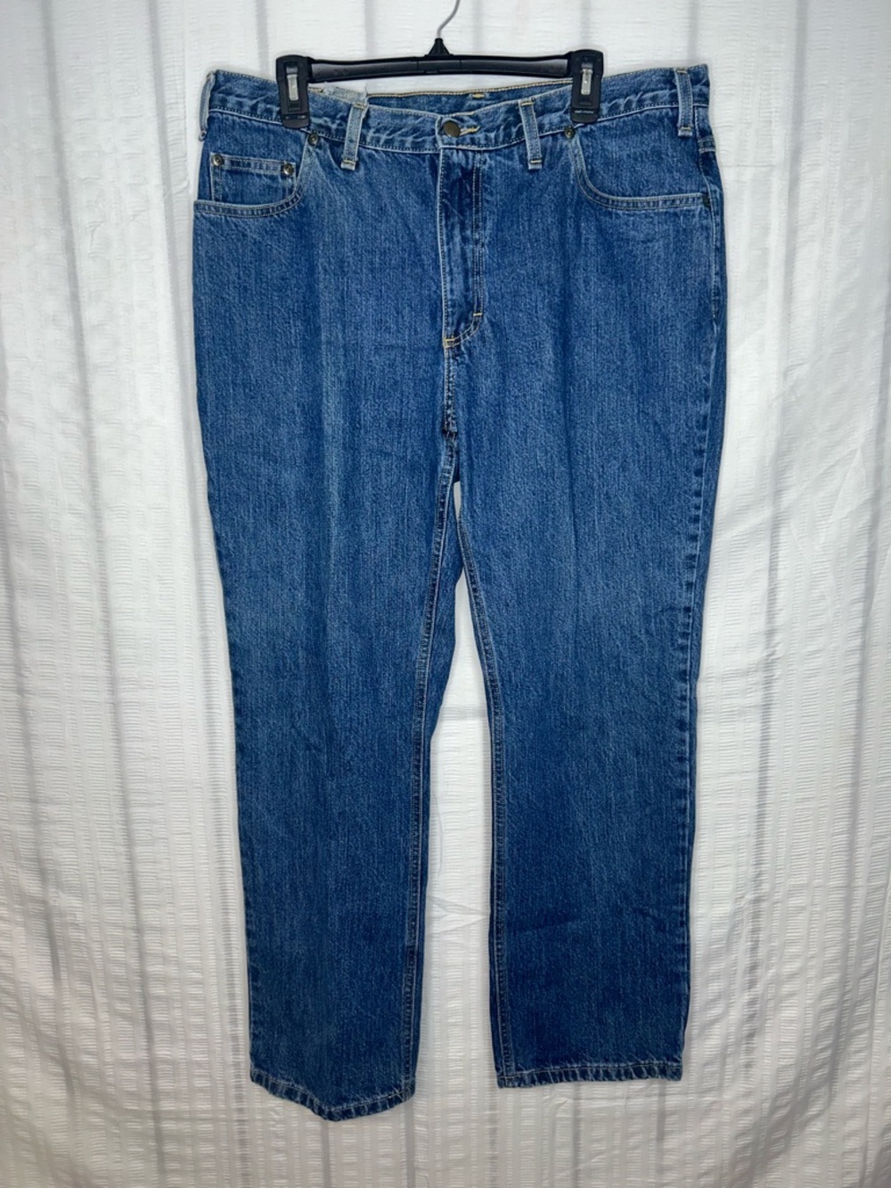 Bills Khakis Jeans Mens 36x30 Blue Whiskered Classic Fit Stretch Made in USA VTG